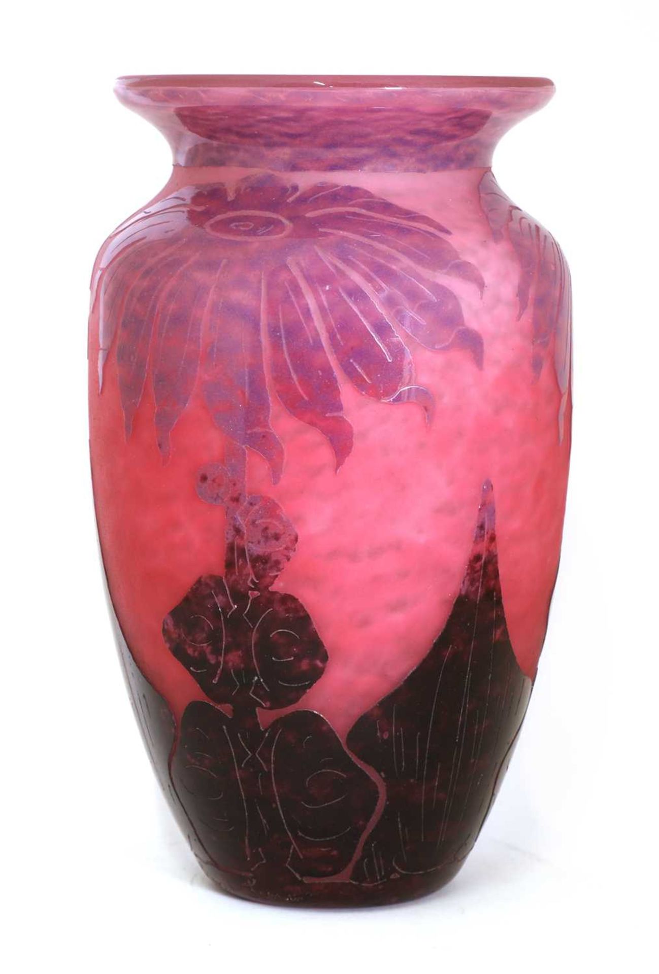 A Le Verre Français cameo vase,