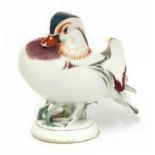 A Meissen porcelain mandarin duck,