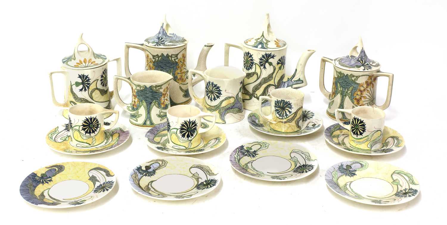 Gouda pottery teawares,