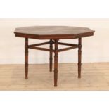 An Aesthetic walnut centre table,