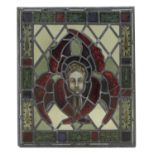 A stained glass panel,