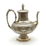 A German silver teapot