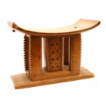 An African Ashanti hardwood stool,