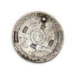 A silver perpetual calendar,