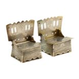 A pair of Russian silver salts,