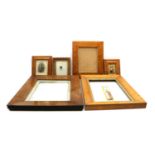 A pair of maple picture frames