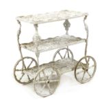 A Victorian style lacquered garden trolley,