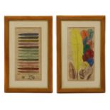 A pair of French colour charts,