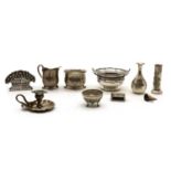 A collection of silver items