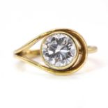 A single stone diamond ring,