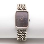 A sterling silver Omega 'De Ville' mechanical bracelet watch, c.1970,