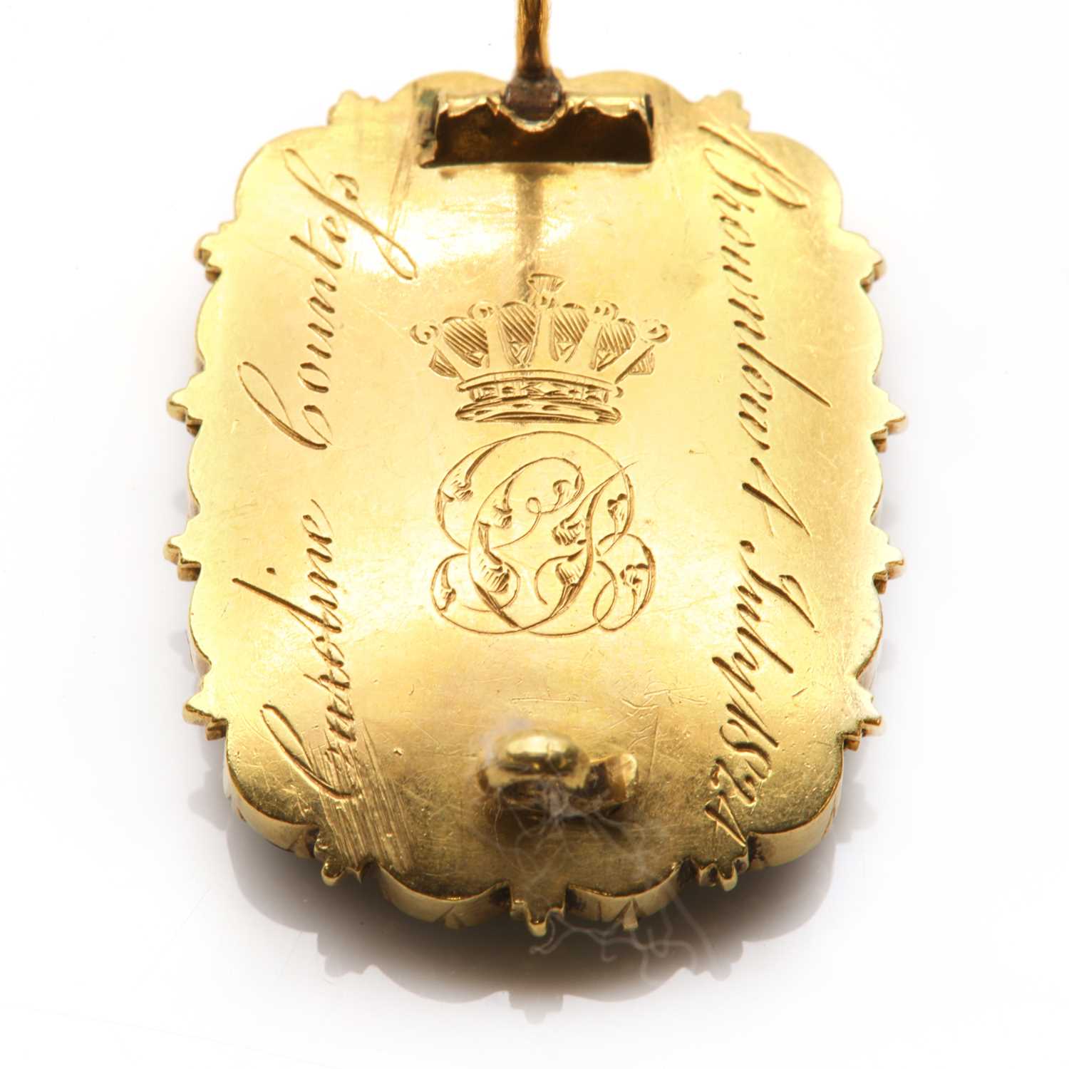 A George IV banded agate memorial brooch, - Image 2 of 4