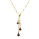 An 18ct gold 'Y' tassel necklace,