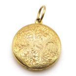 A circular hinged locket form vinaigrette,