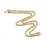 An 18ct two colour gold anchor link chain, by Cartier,