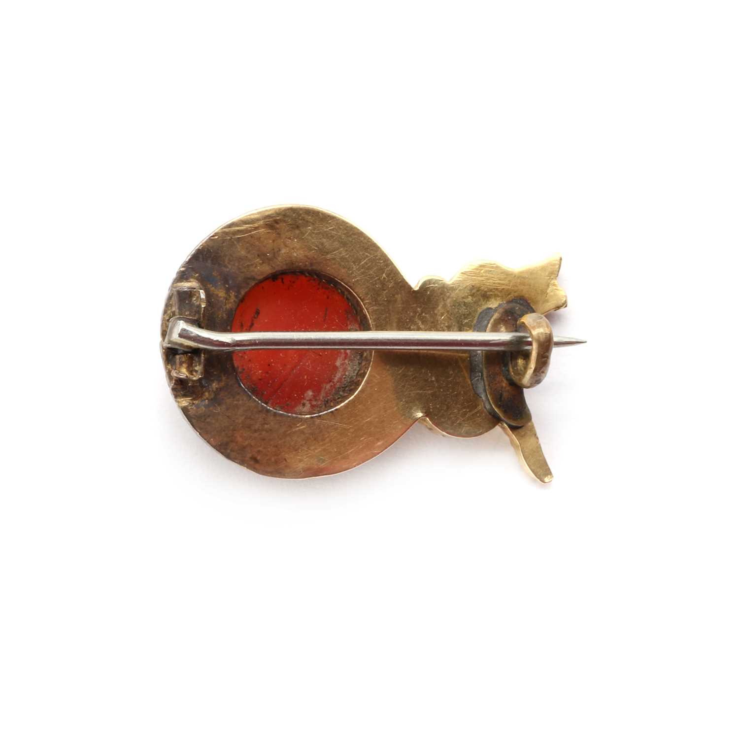 A gold coral serpent brooch, - Image 2 of 2