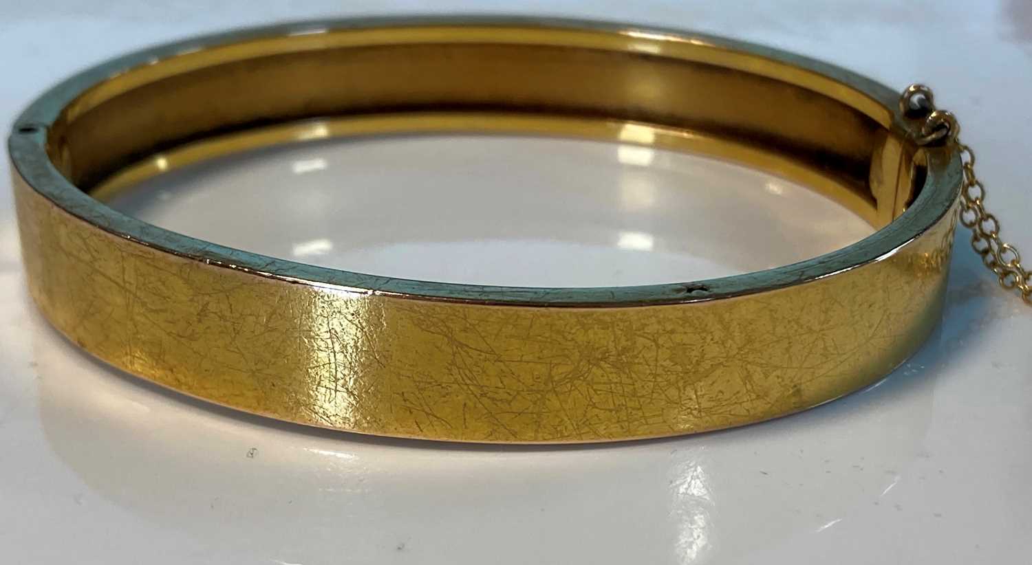 A Victorian gold split pearl bangle, - Image 4 of 7