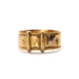 A Victorian 18ct gold buckle ring,