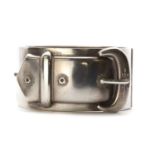 A Victorian sterling silver buckle bangle,
