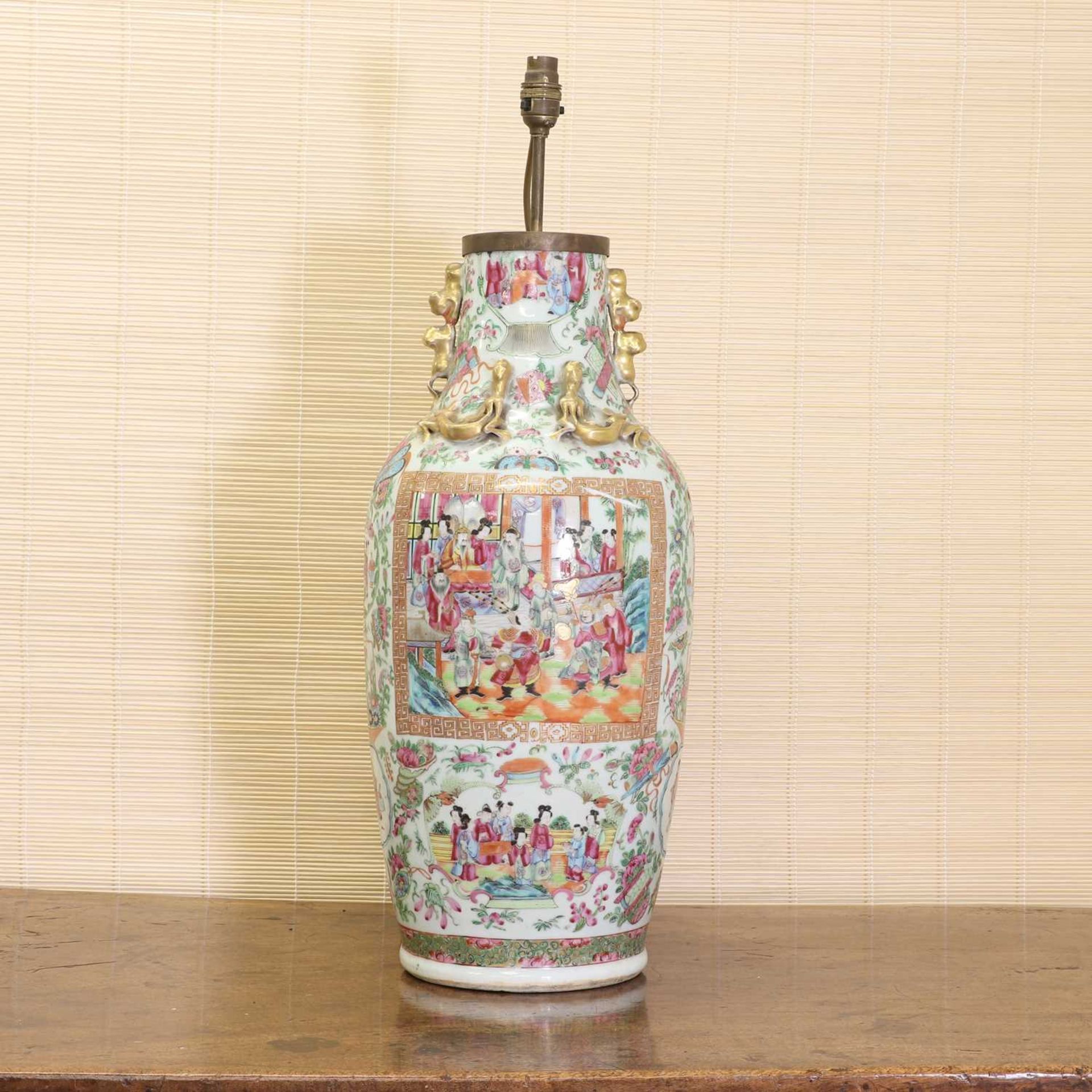 A Chinese Canton famille rose vase, - Image 5 of 6