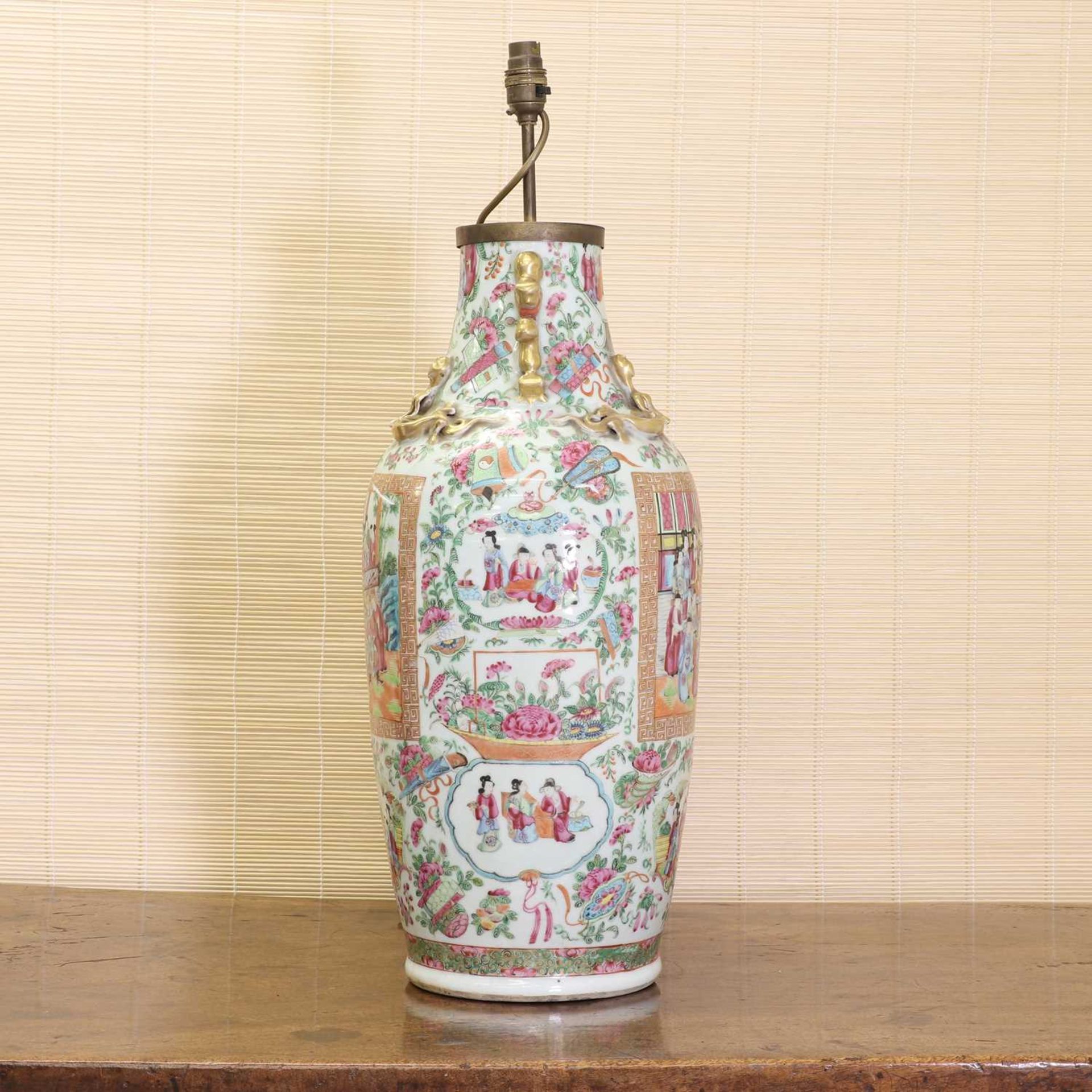 A Chinese Canton famille rose vase, - Image 3 of 6