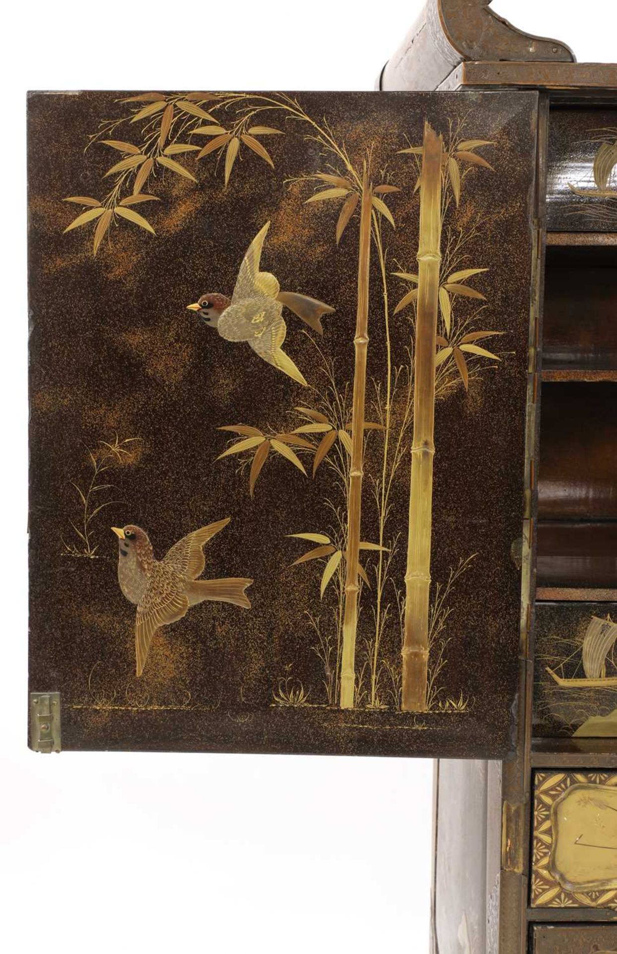 A Japanese gilt-lacquered cabinet, - Image 8 of 8