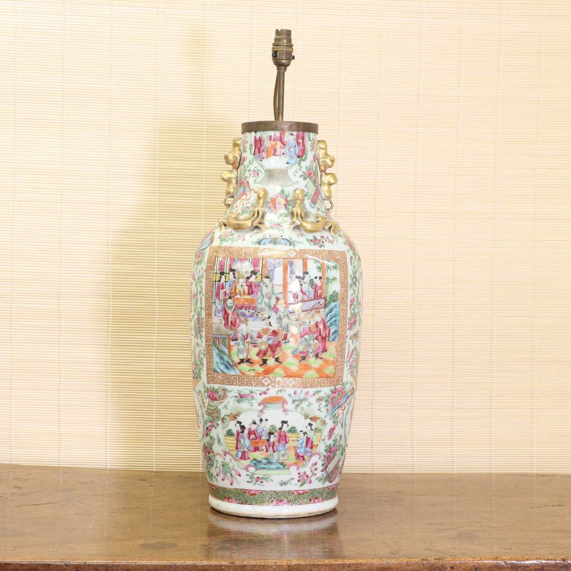 A Chinese Canton famille rose vase, - Image 2 of 6