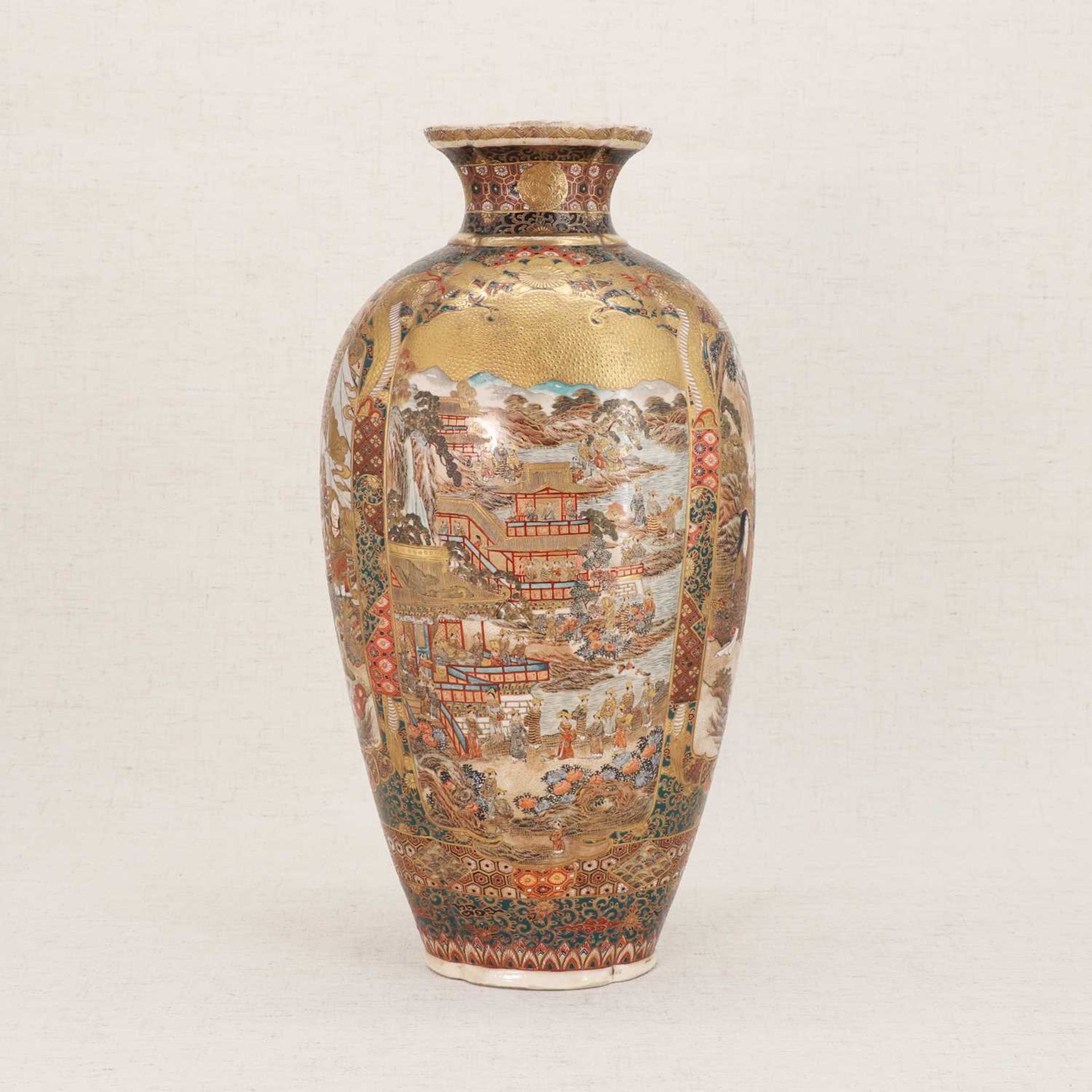 A Japanese Satsuma ware vase,