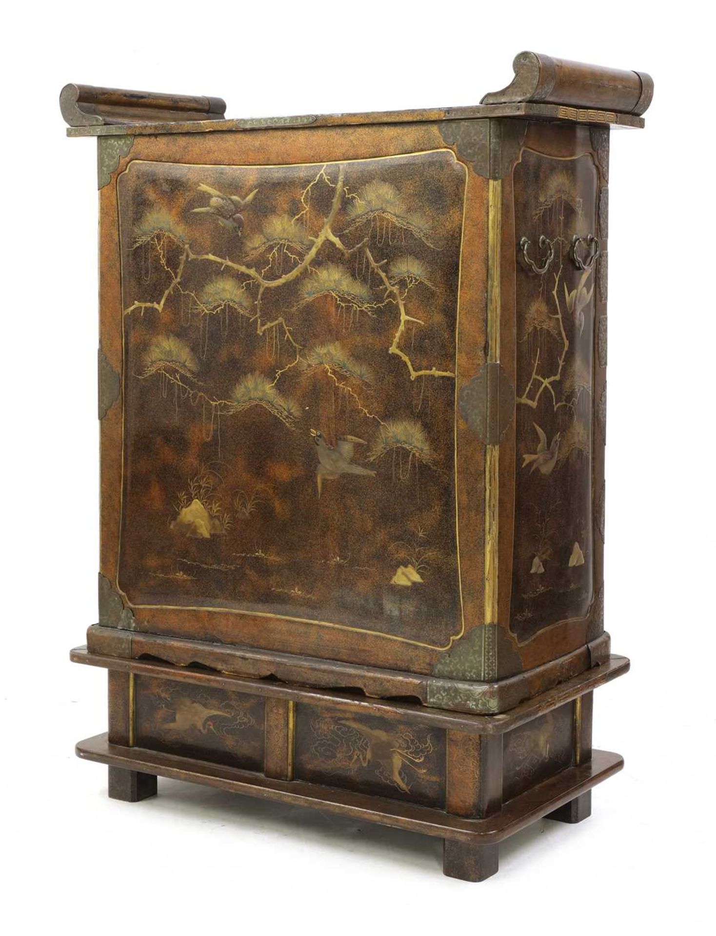 A Japanese gilt-lacquered cabinet, - Image 3 of 8