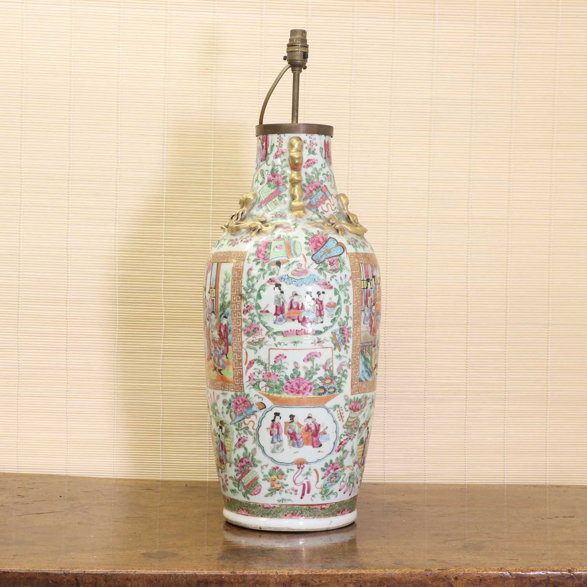 A Chinese Canton famille rose vase, - Image 4 of 6