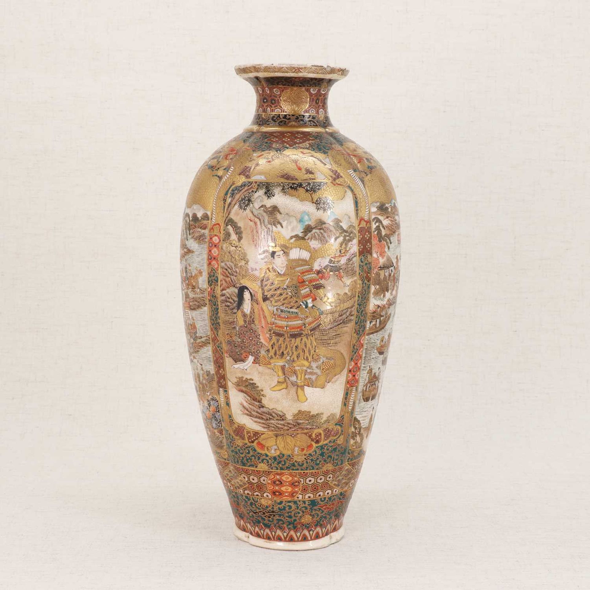 A Japanese Satsuma ware vase, - Image 4 of 5