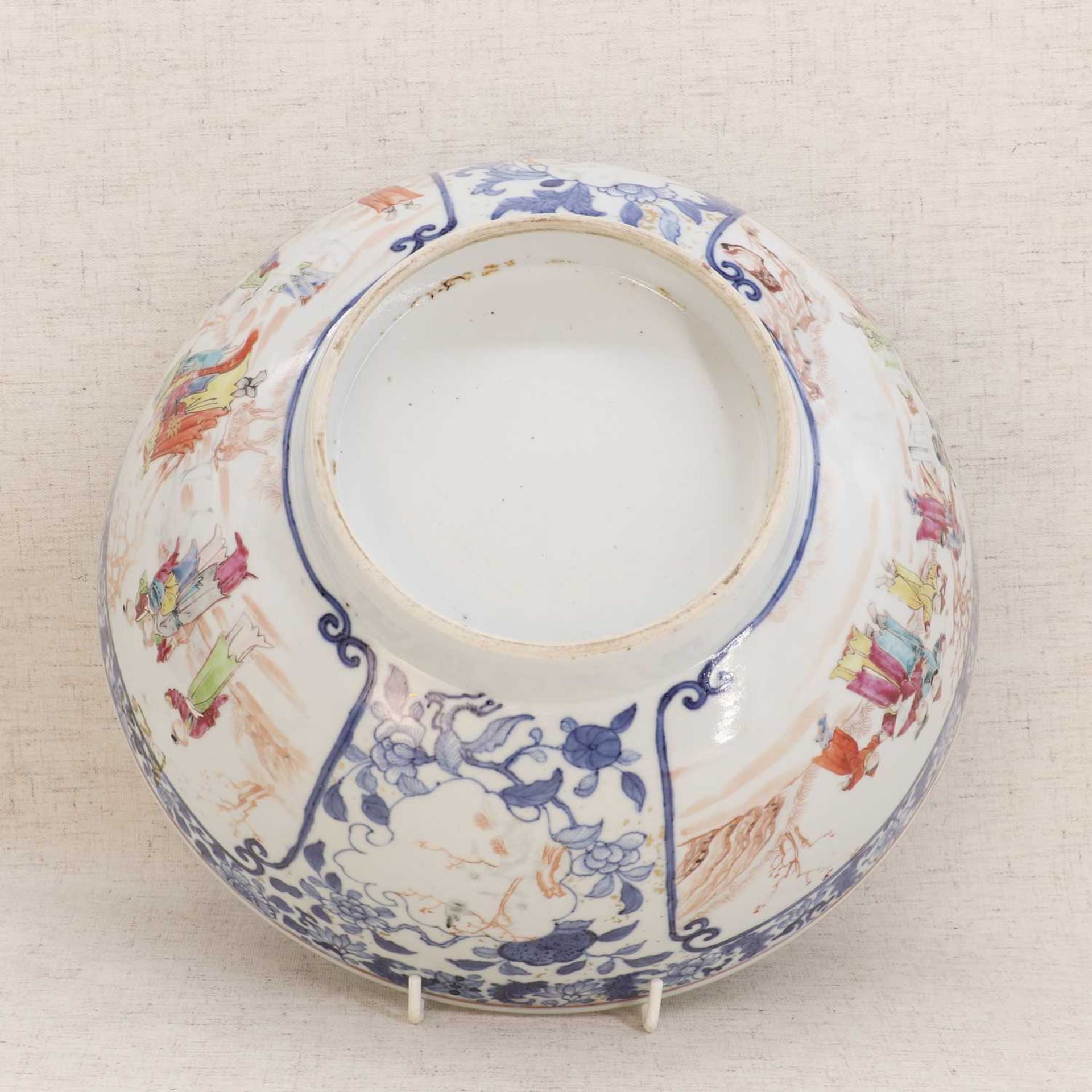 A Chinese famille rose punch bowl, - Image 6 of 6