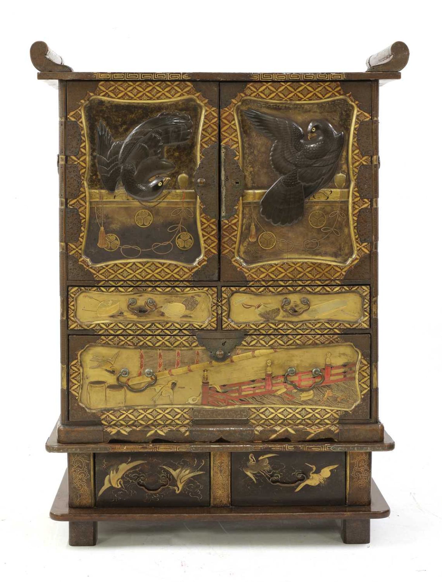 A Japanese gilt-lacquered cabinet,