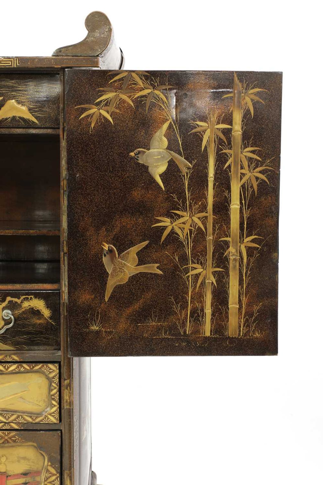 A Japanese gilt-lacquered cabinet, - Image 4 of 8