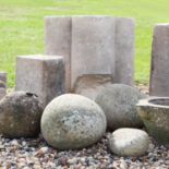 A group of garden stoneware and fragments,