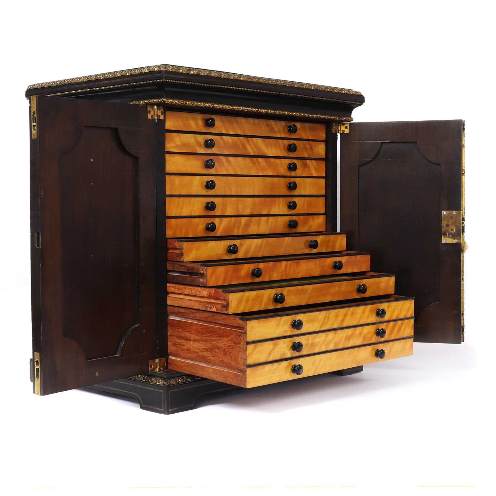 An ebony collector's cabinet, - Image 4 of 12