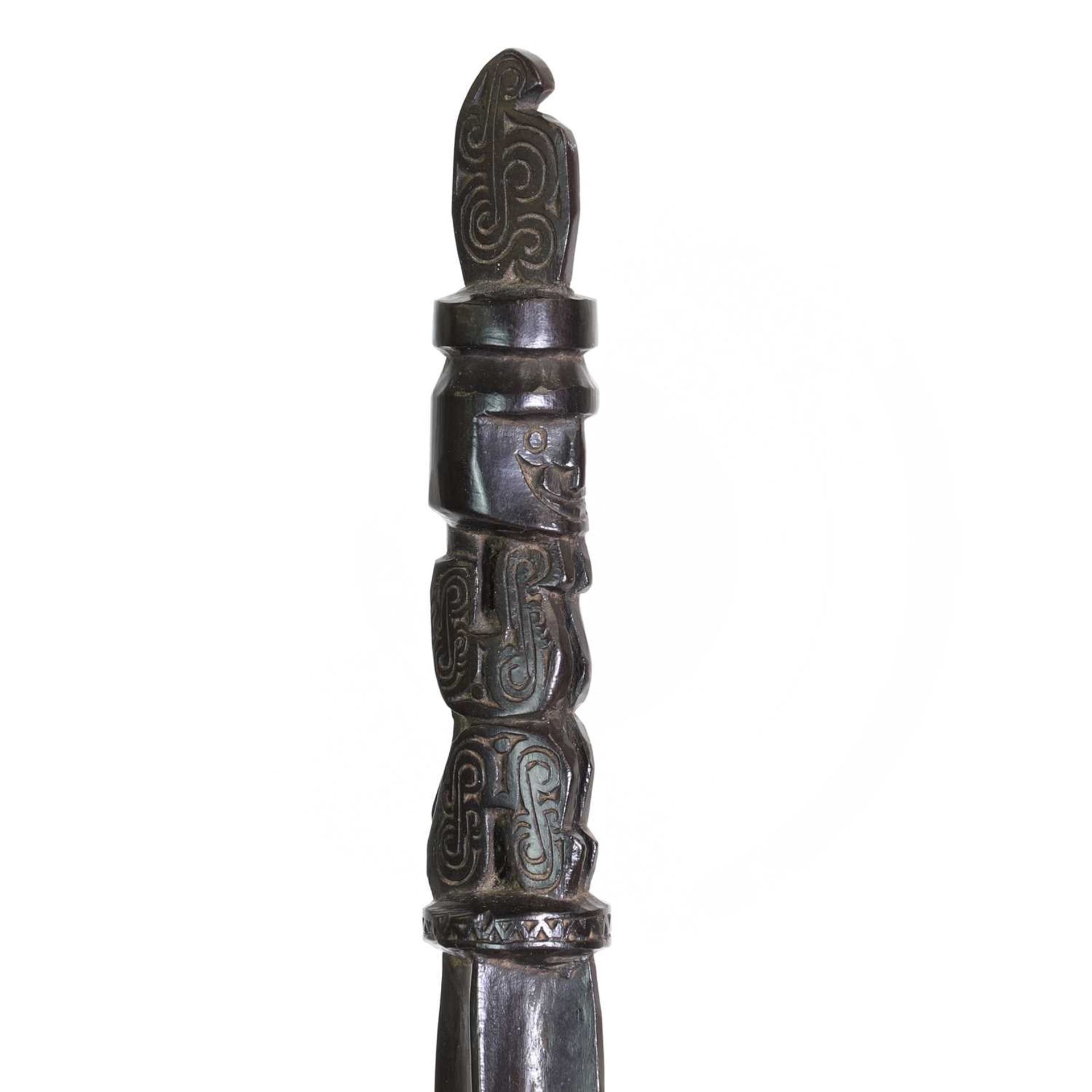 A carved ebony lime spatula, - Image 3 of 4