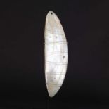 An Australian rainmaker's pearl shell ornament,