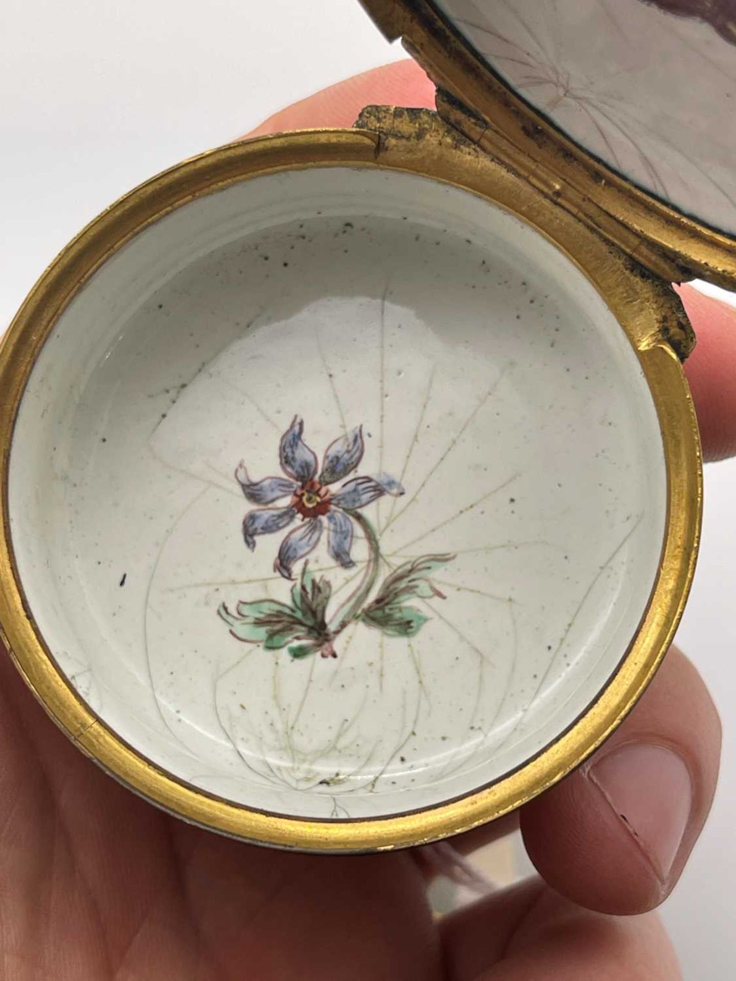 Lord Byron interest: a Staffordshire enamel box, - Image 13 of 15