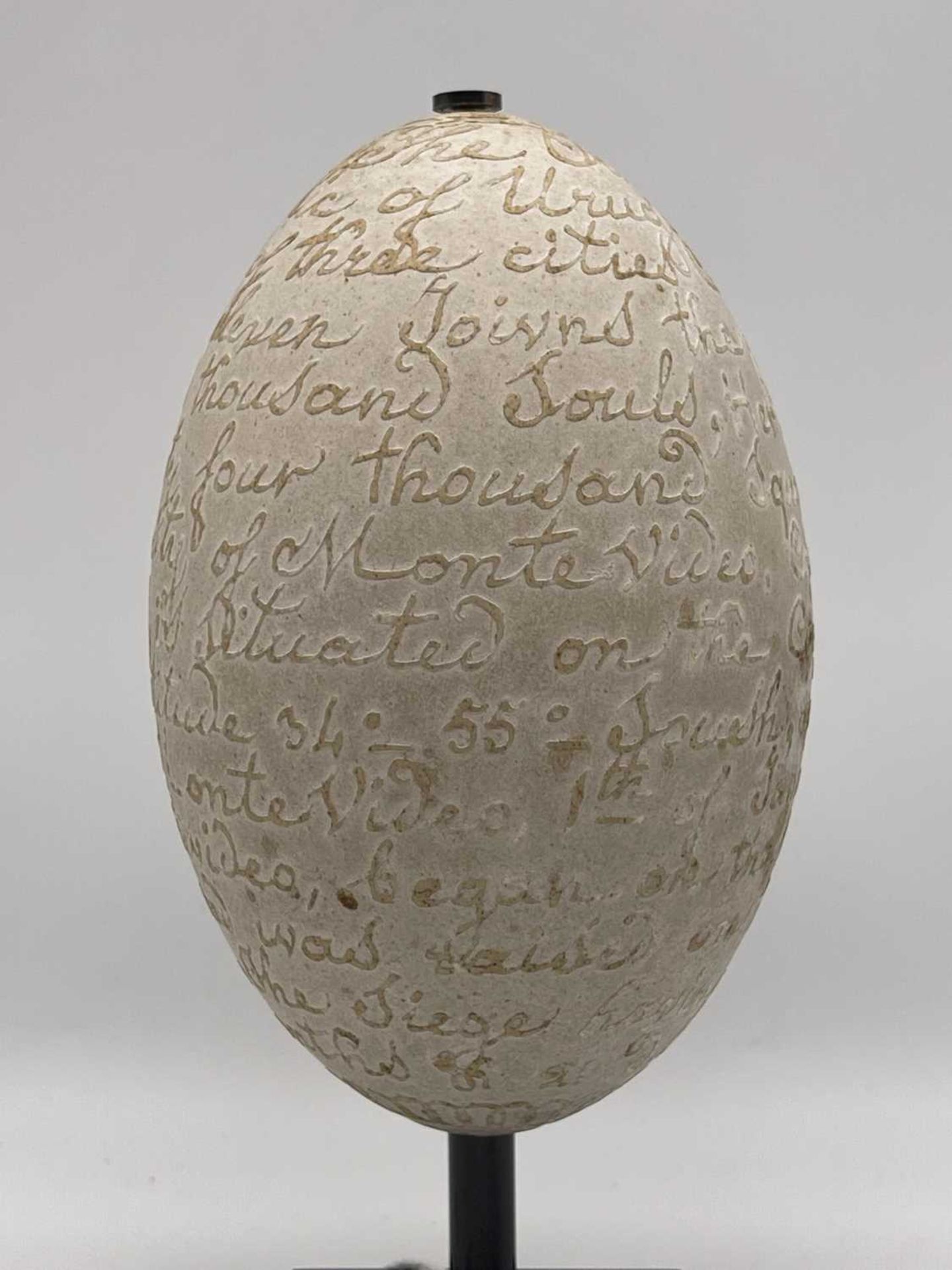 A carved rhea egg, - Image 15 of 15