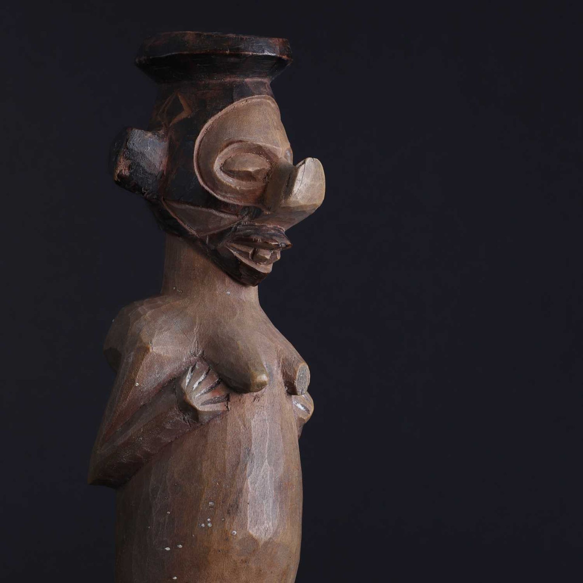 A Yaka People carved wood female figure, - Image 5 of 7