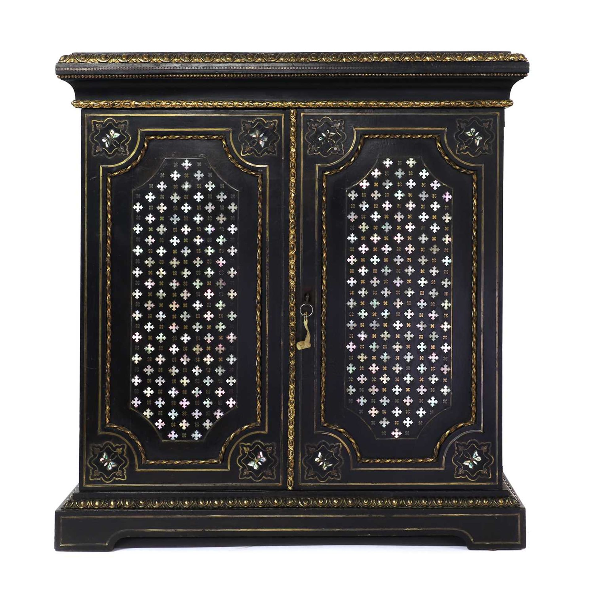 An ebony collector's cabinet, - Image 2 of 12