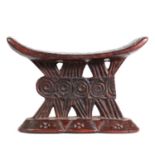 A good Shona carved softwood headrest,