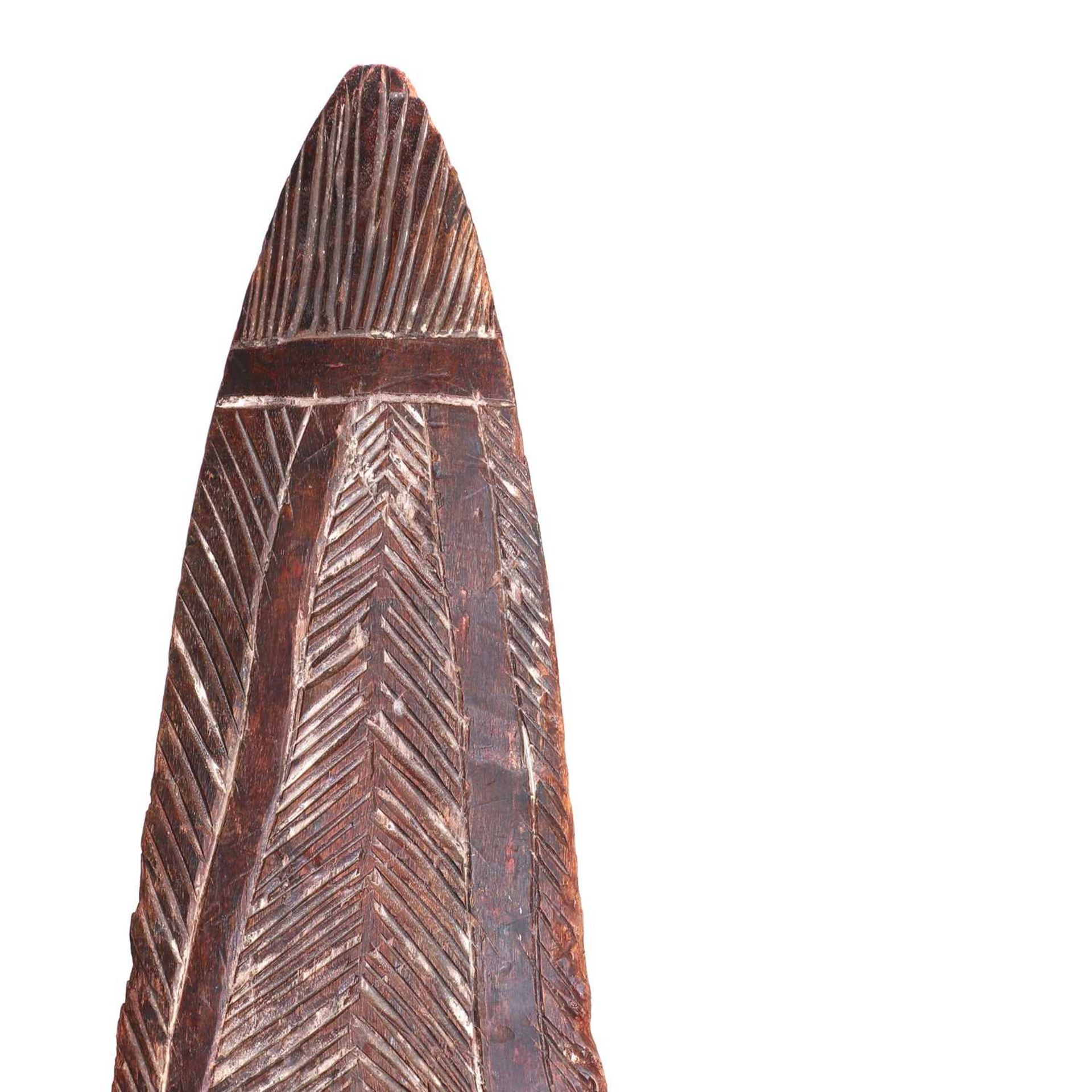 A rare Australian Aboriginal hardwood parrying shield, - Image 5 of 5