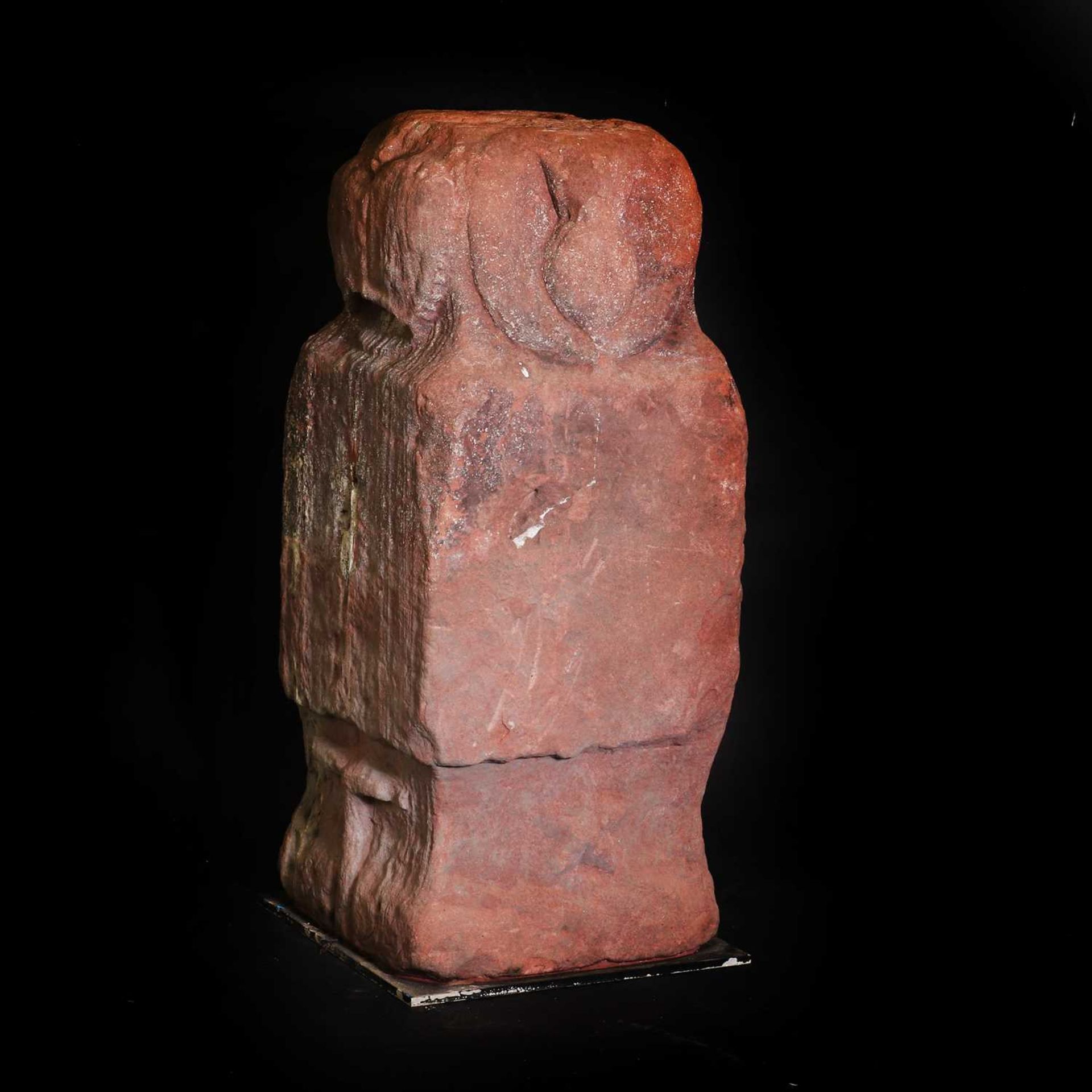 A sandstone cross or column plinth, - Image 2 of 3