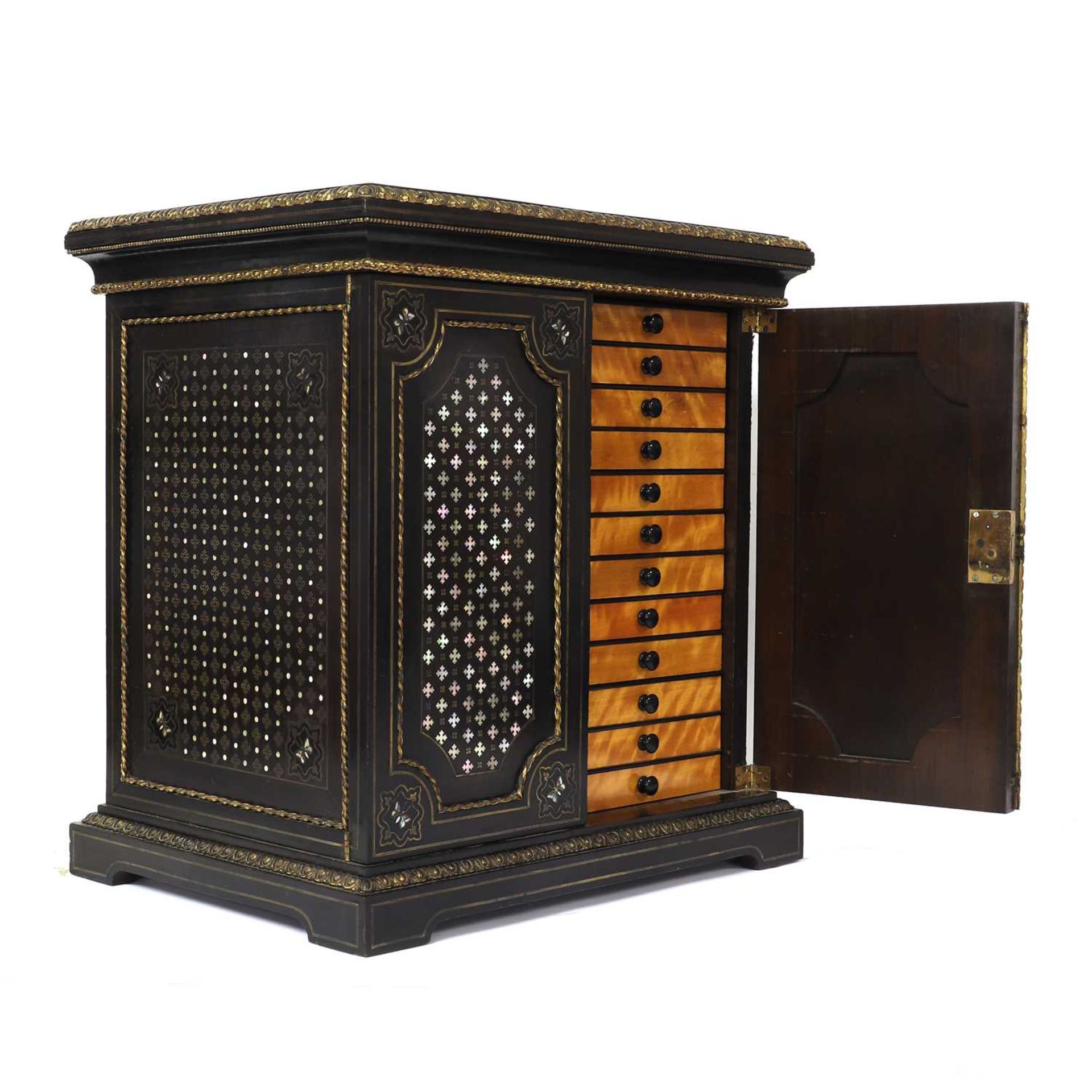 An ebony collector's cabinet, - Image 7 of 12