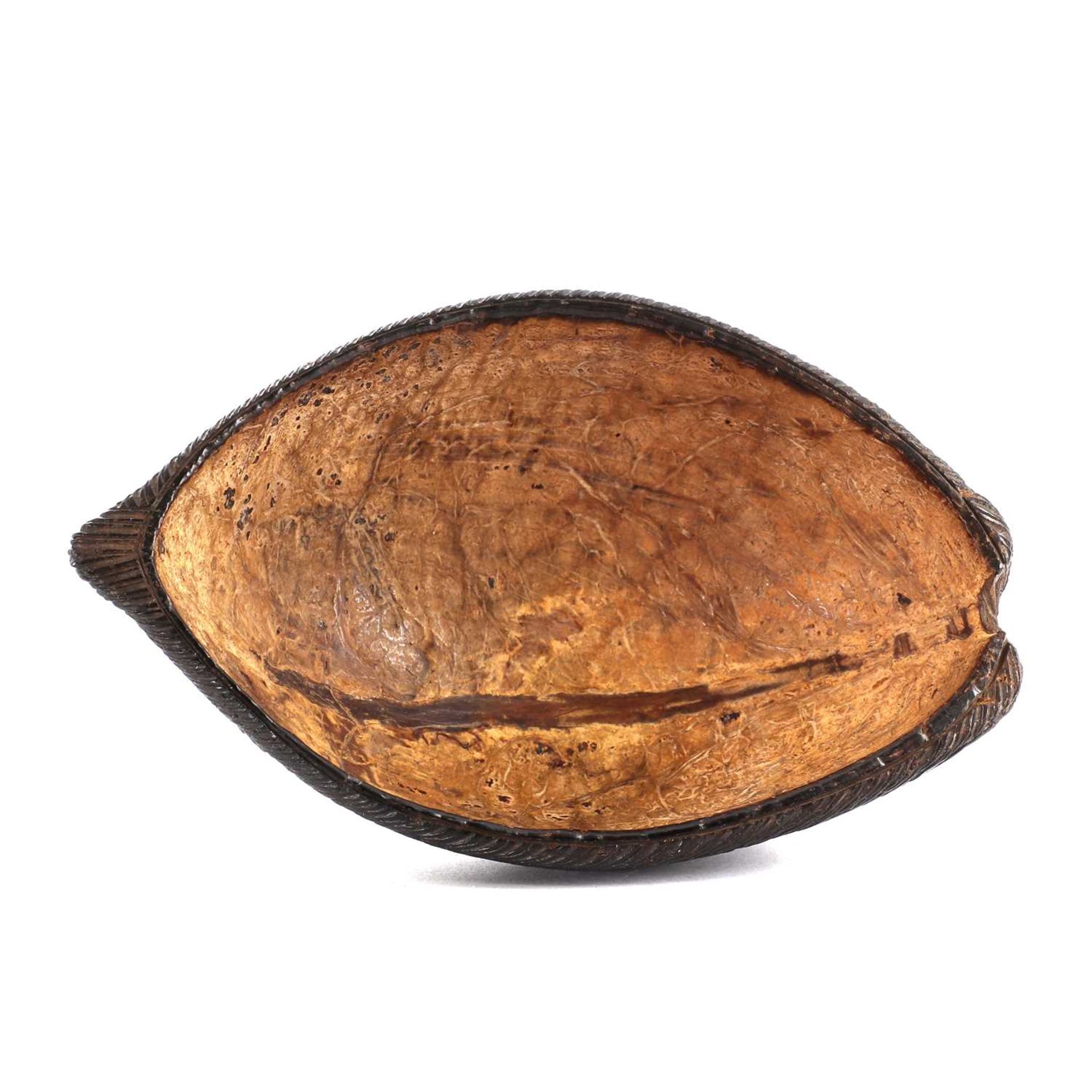 A carved coconut cup inscribed 'Ambassade De Perse', - Bild 8 aus 8