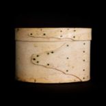 A sailor's scrimshaw oval pan-bone 'ditty box',