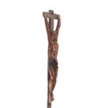 An Iraqw People softwood figure of Christ on the cross,