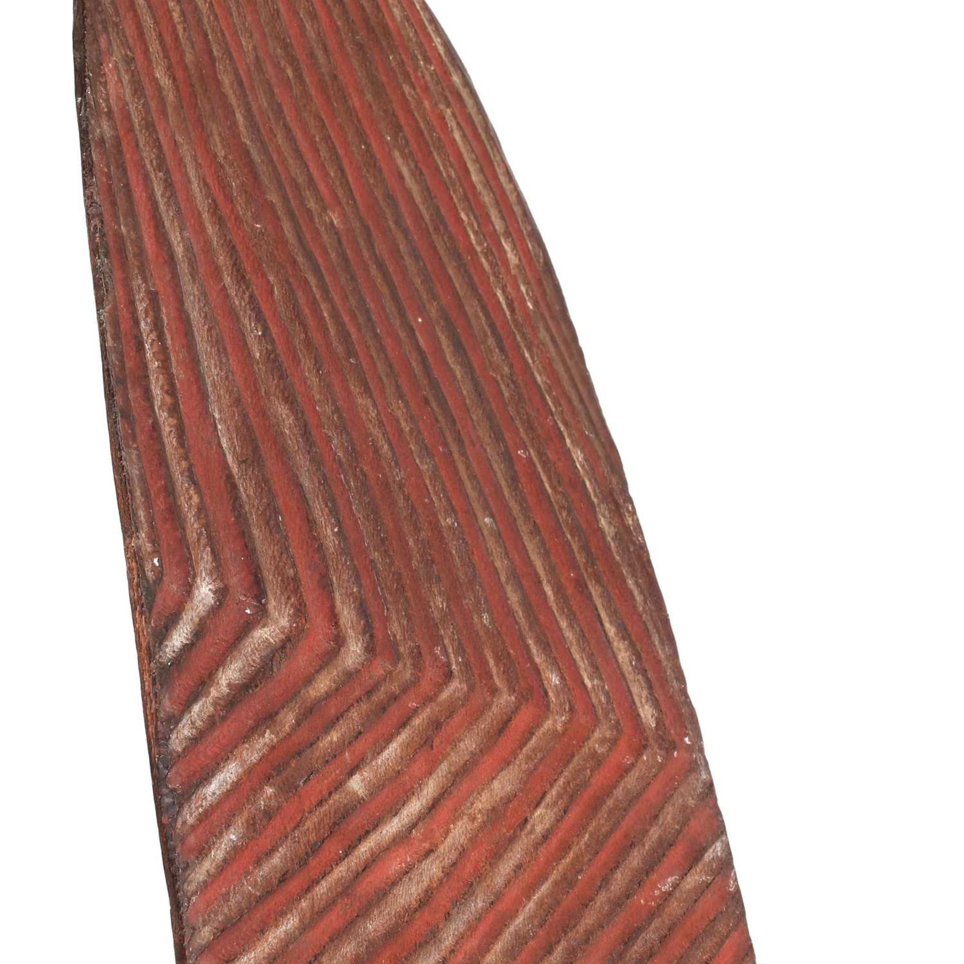 An Aboriginal stone-carved wooden shield or 'wunda', - Image 5 of 6